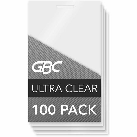 GBC Ultra Clear Thermal Laminating Pouches - Laminating Pouch/Sheet Size: 2.19" Width x 3.69" Length x 5 mil Thickness - Glossy - for Business Card - Wear Resistant, Tear Resistant - Clear - 100 / Box