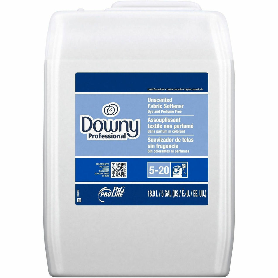 Downy Pro. Fabric Softener - For Multipurpose - Concentrate - Liquid - 640 fl oz (20 quart) - 2.7 to 3.8 pH - Recommended For: Odor Remover - Odorless - White Jug - 1 Carton