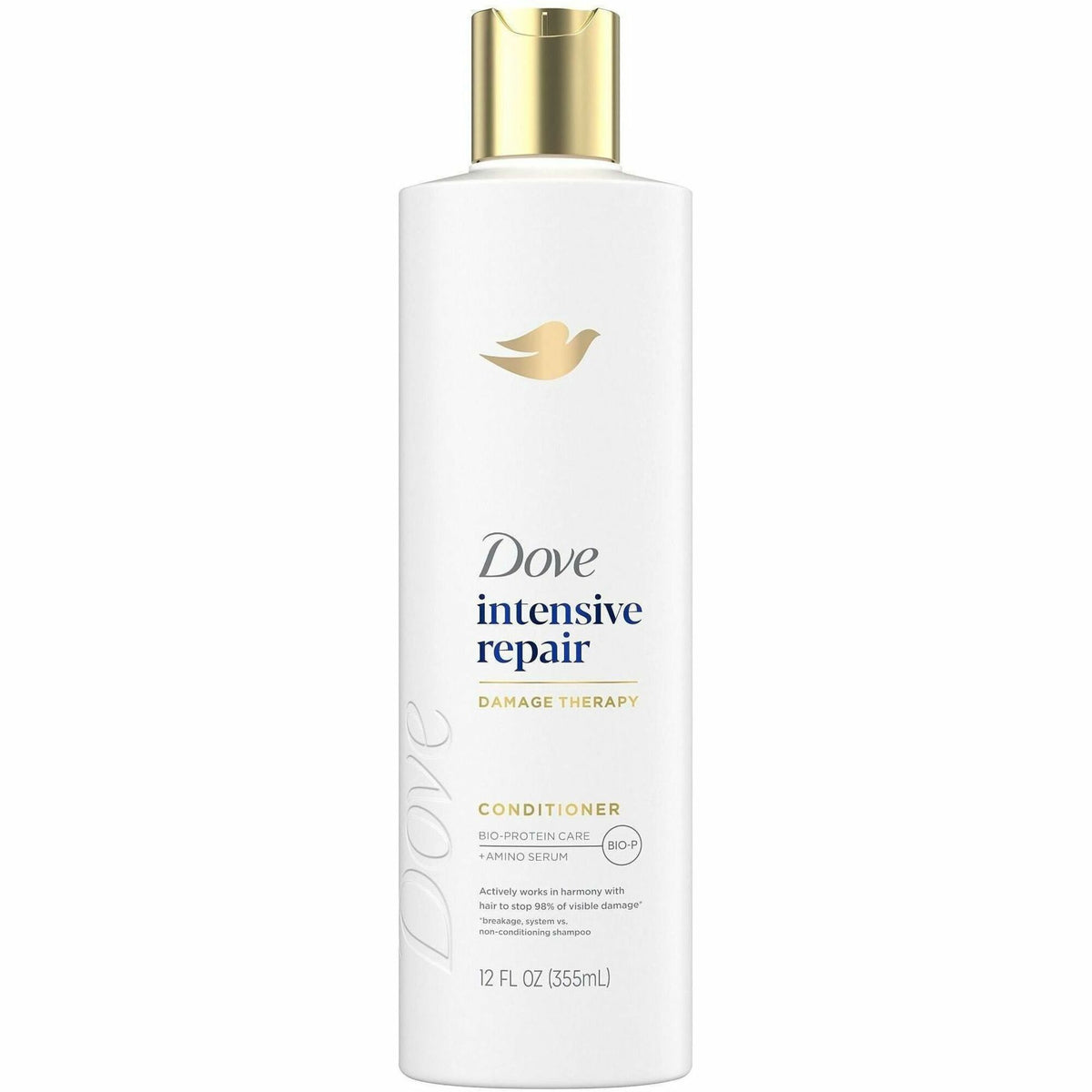 Dove Intensive Repair Hair Conditioner - 12 fl oz (354.9 mL) - Bottle Dispenser - Hair - White - Moisturizing - 1 Each