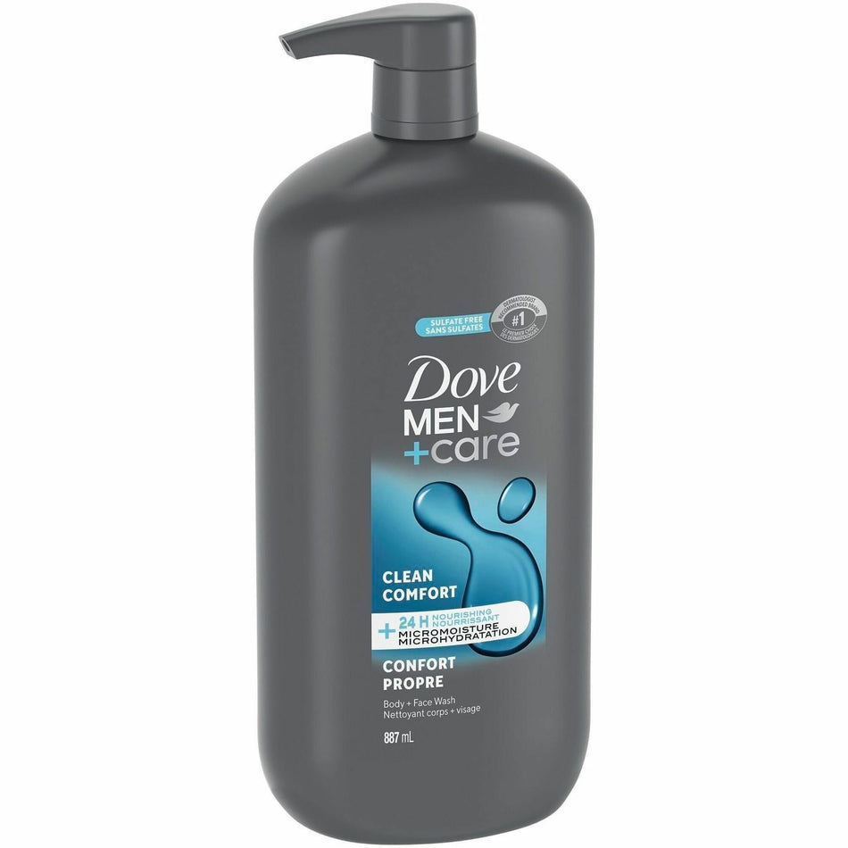 Dove Men+Care Clean Comfort 2-in-1 - Cedarwood, Lemon Scent - 30 fl oz - Body, Face, Skin - Moisturizing - White - Sulfate-free, Paraben-free - 1 Each