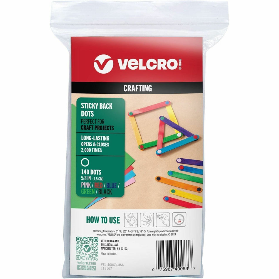 VELCRO® Sticky Back Fasteners - Multicolor Nylon for Crafting & More