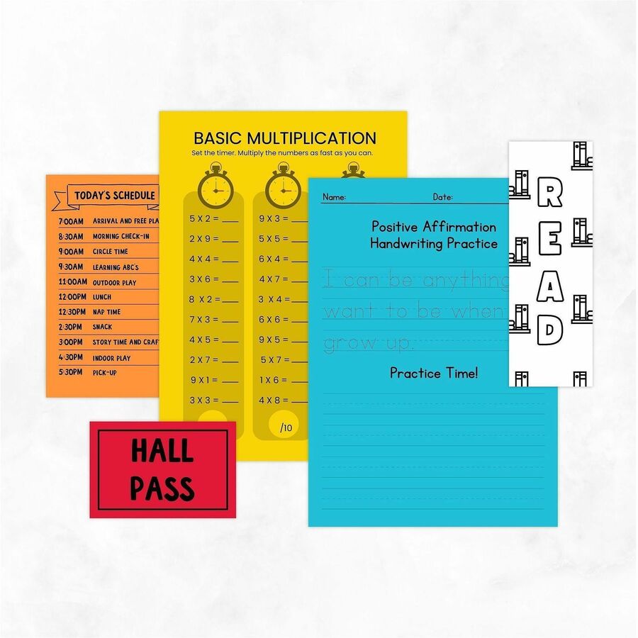 Wausau Paper AstroBrights 65 lb Cardstock - 65 lb Basis Weight - Acid-free, Lignin-free, Long Lasting, Printable - Assorted - 5 Ream per Case - 5 / Carton