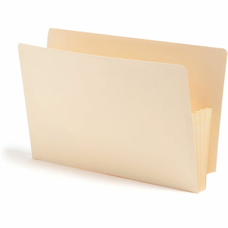 Smead Straight Tab Cut Legal Recycled File Pocket - 8 1/2" x 14" - 3 1/2" Expansion - 2 Plys - Manila - Tear Proof - 10% Recycled - 25 / Box