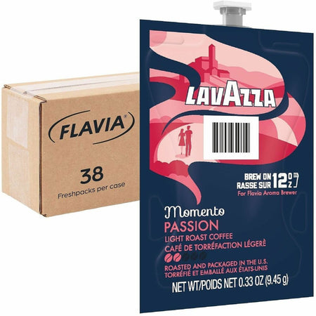 Lavazza Freshpack Momento Series Freshpack Coffee - Compatible with Flavia Aroma - Light - Freshpack - Passion - 38 / Carton