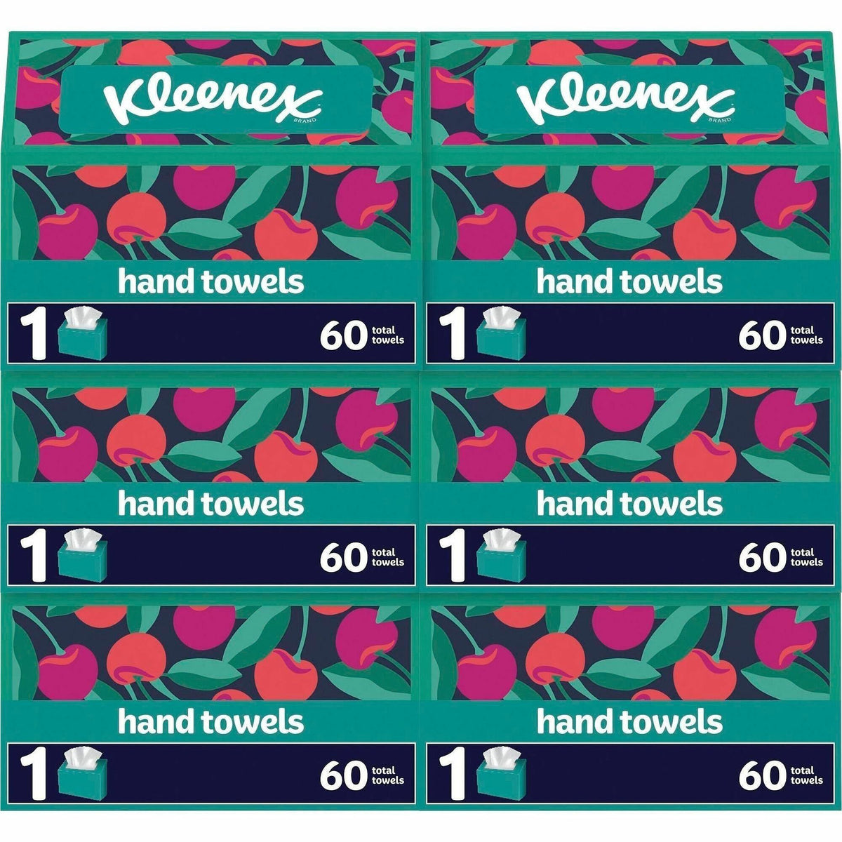 Kleenex Disposable Hand Towels - 1 Ply - 8" Width x 9.10" Length - White - Paper - 60 Towels/Box - 6 / Carton