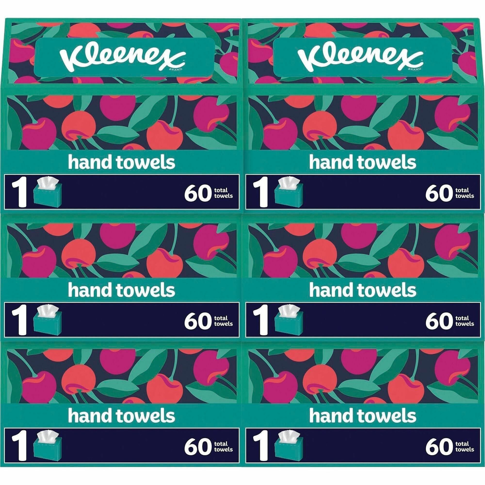 Kleenex Disposable Hand Towels - 1 Ply - 8" Width x 9.10" Length - White - Paper - 60 Towels/Box - 6 / Carton