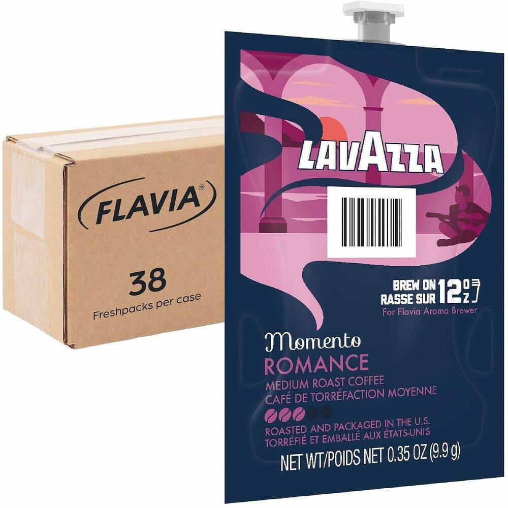 Lavazza Freshpack Momento Series Freshpack Coffee - Compatible with Flavia Aroma - Medium - Freshpack - 38 / Carton