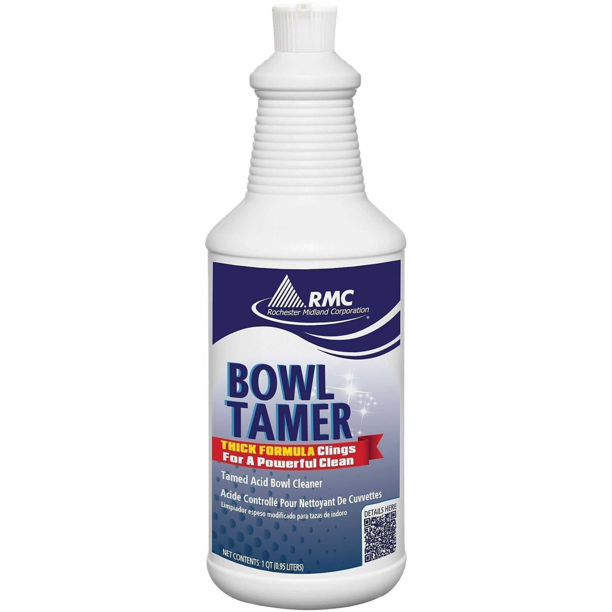 RMC Tamed-Acid Toilet Bowl Cleaner - For Multipurpose - Foam - 1.6 pH - Floral Scent - Recommended For: Scale Remover, Rust Remover - Descale - Blue Green - 1 Each
