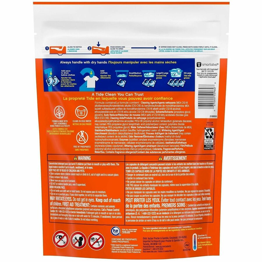 Tide PODS Laundry Detergent Pacs - Rear