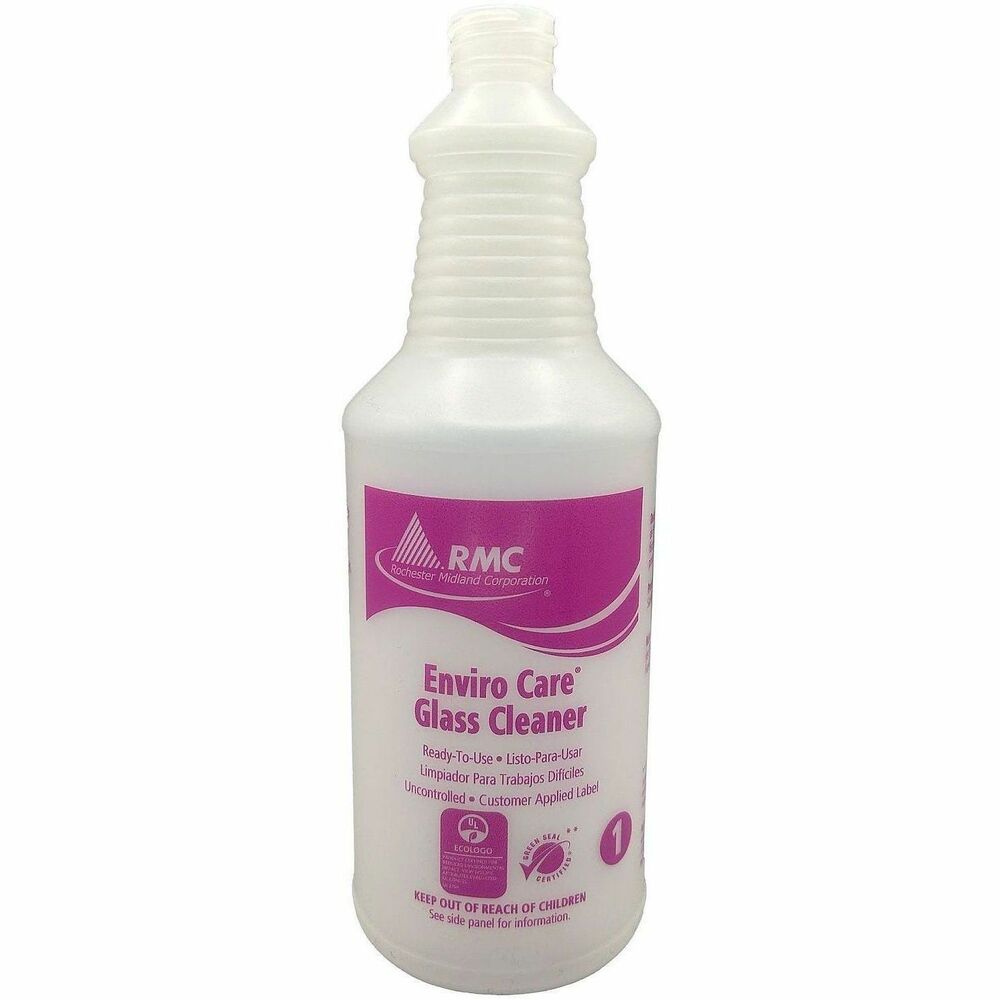 RMC Enviro Care Glass Cleaner Bottle - For Glass, Surface - Spray - 32 oz (2 lb) - Bio-based - Purple Spray Bottle - 1 Each