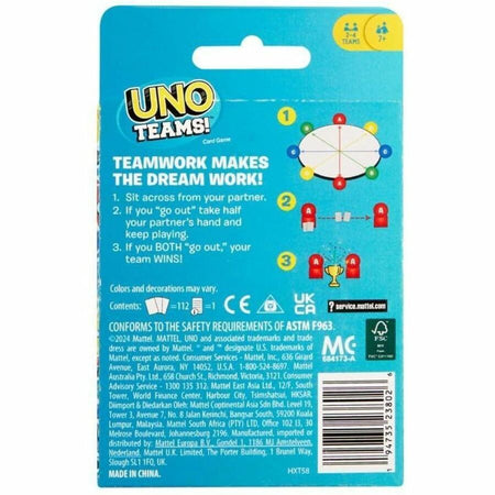 UNO Teams Card Game: Family Fun for Game Nights Travel Camping & Parties - Games Puzzles