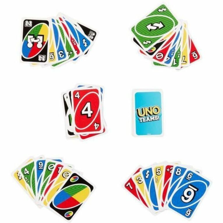 UNO Teams Card Game: Family Fun for Game Nights Travel Camping & Parties - Games Puzzles