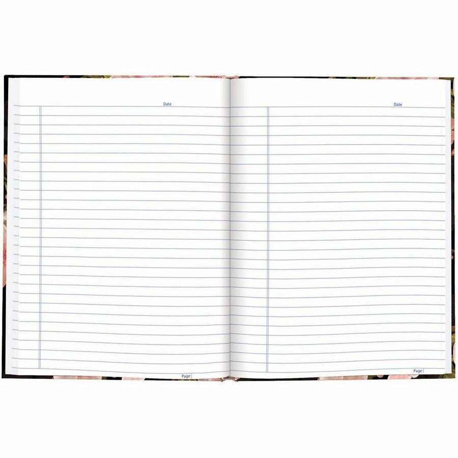 Blueline Cherry Tree Lane Notebook - 192 Pages - Ruled Margin - Cherry Tree Lane Cover - Smooth, Hard Cover, Sturdy, Self-adhesive Tab, Index Sheet, Acid-free Paper, Durable - Recycled - 1 Each