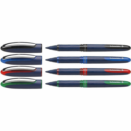 Schneider One Business Rollerball Pens - Assorted Ink Colors - Pack of 4