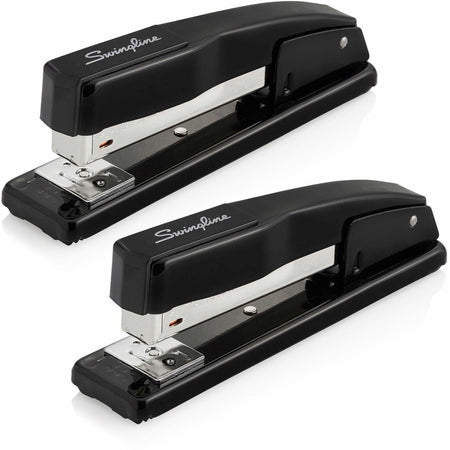 Swingline Commercial Desk Stapler - Staples Upto 20 Sheet - Holds Upto 210 Staple - Full Strip - Black - Metal - 2 / Pack