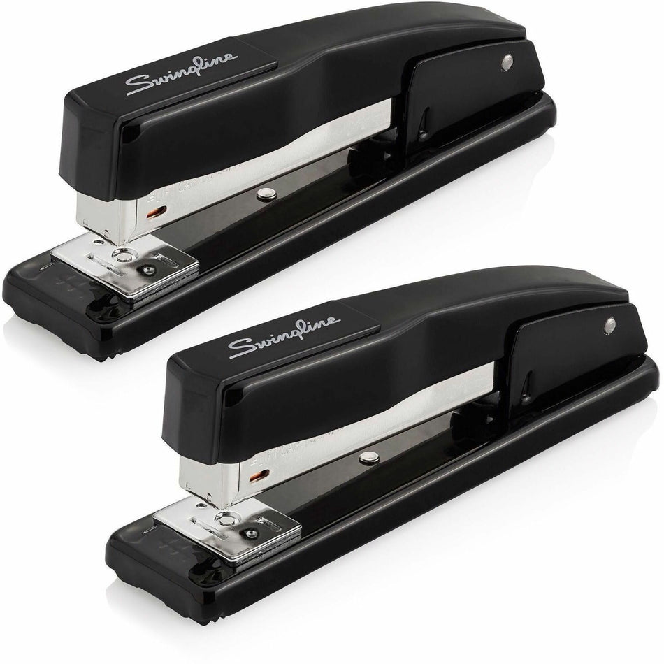 Swingline Commercial Desk Stapler - Staples Upto 20 Sheet - Holds Upto 210 Staple - Full Strip - Black - Metal - 2 / Pack
