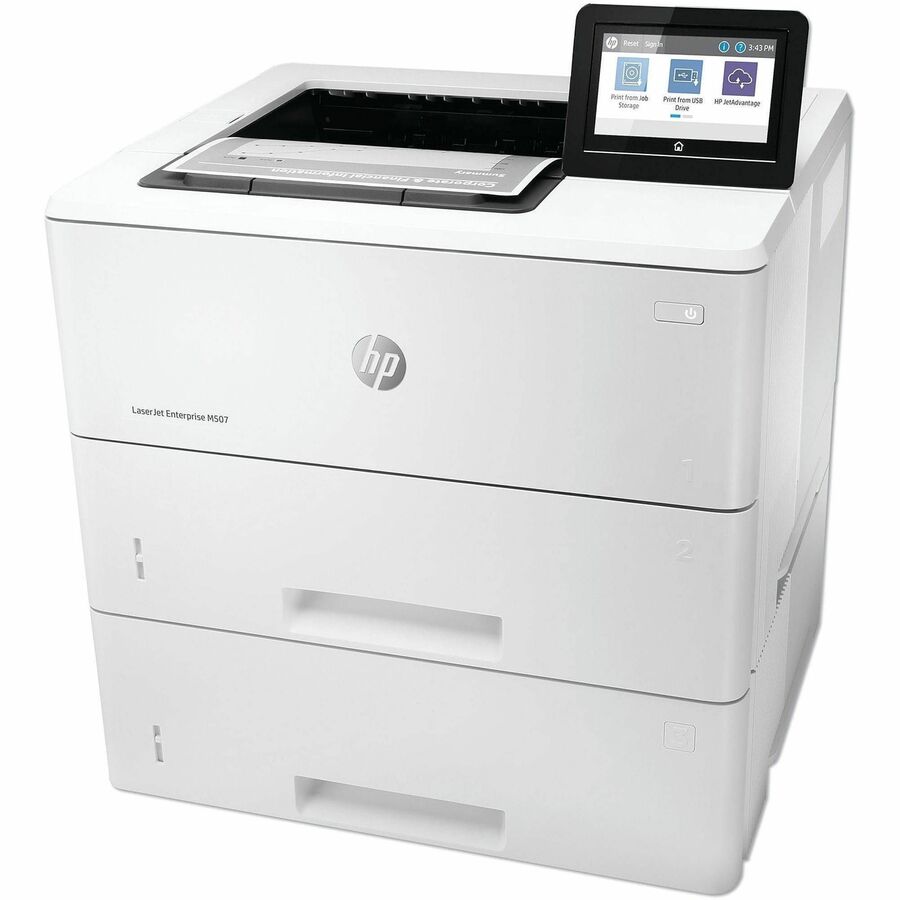 HP LaserJet Enterprise M507 M507x Desktop Laser Printer - Monochrome - Left
