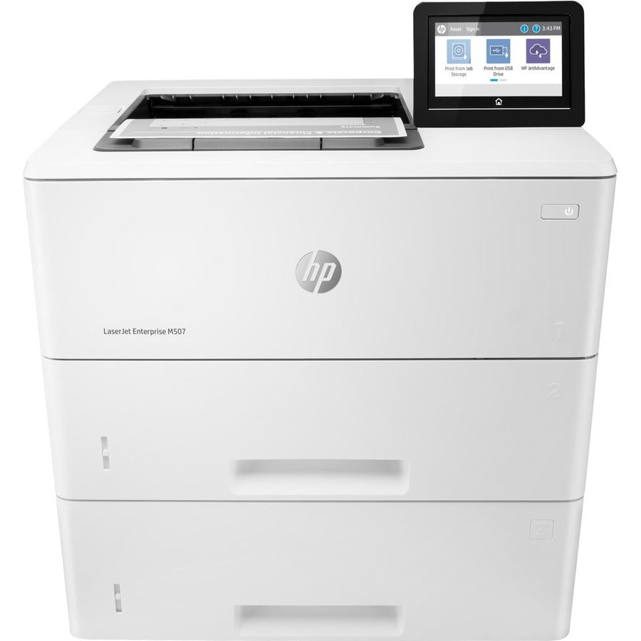 HP LaserJet Enterprise M507 M507x Desktop Laser Printer - Monochrome - Front