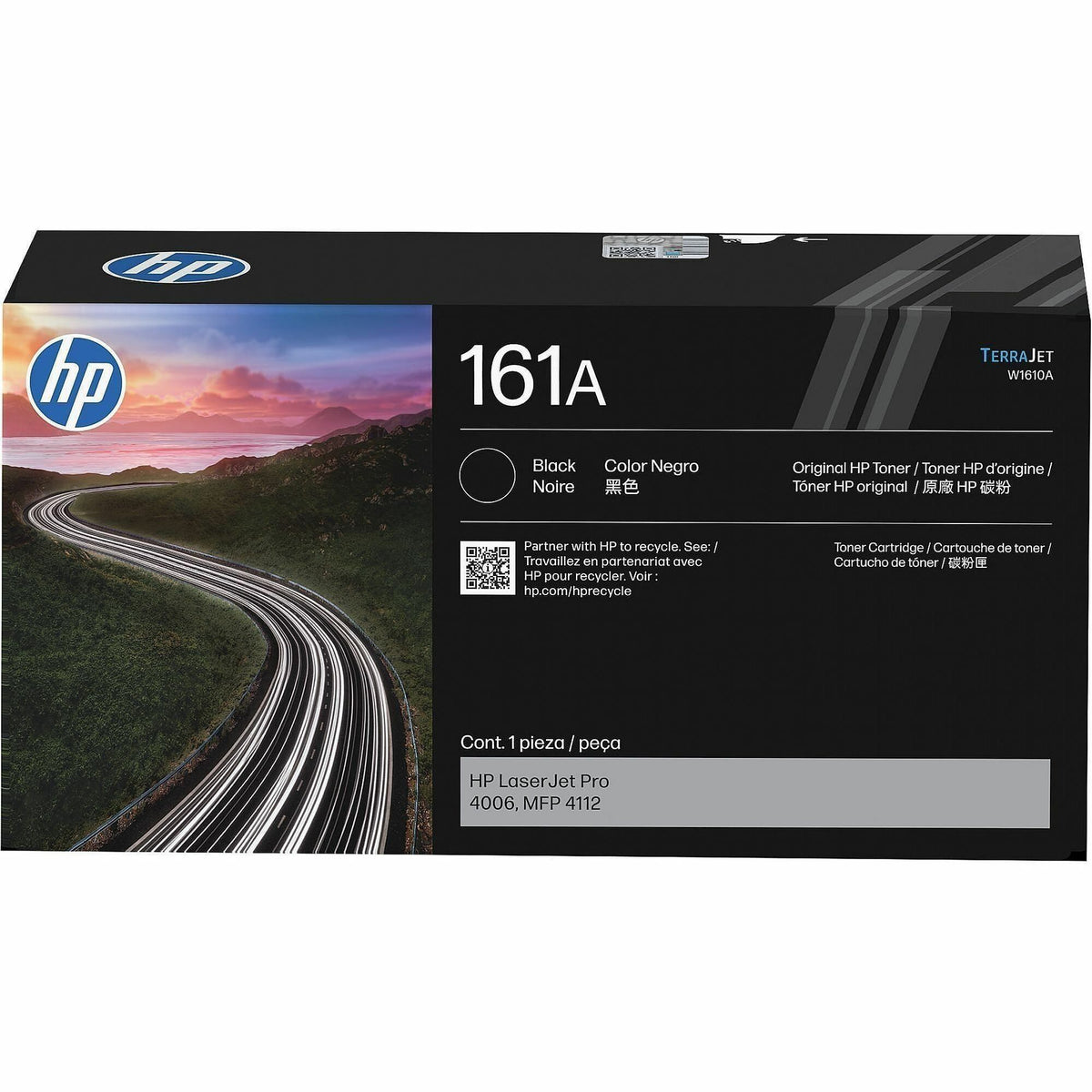HP 161A Original Standard Yield Laser Toner Cartridge - Black - 1 Each - 2000
