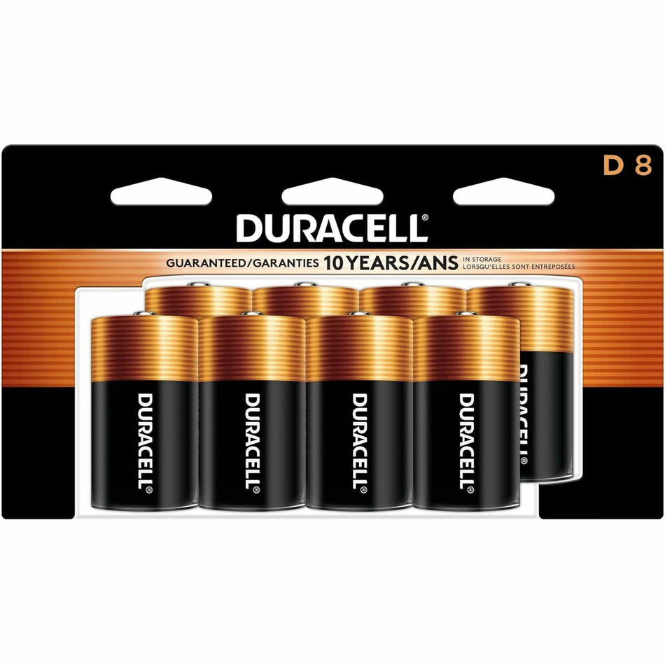 Duracell Coppertop Alkaline D Batteries - For Multipurpose - D - 1.5 V DC - 8 / Pack