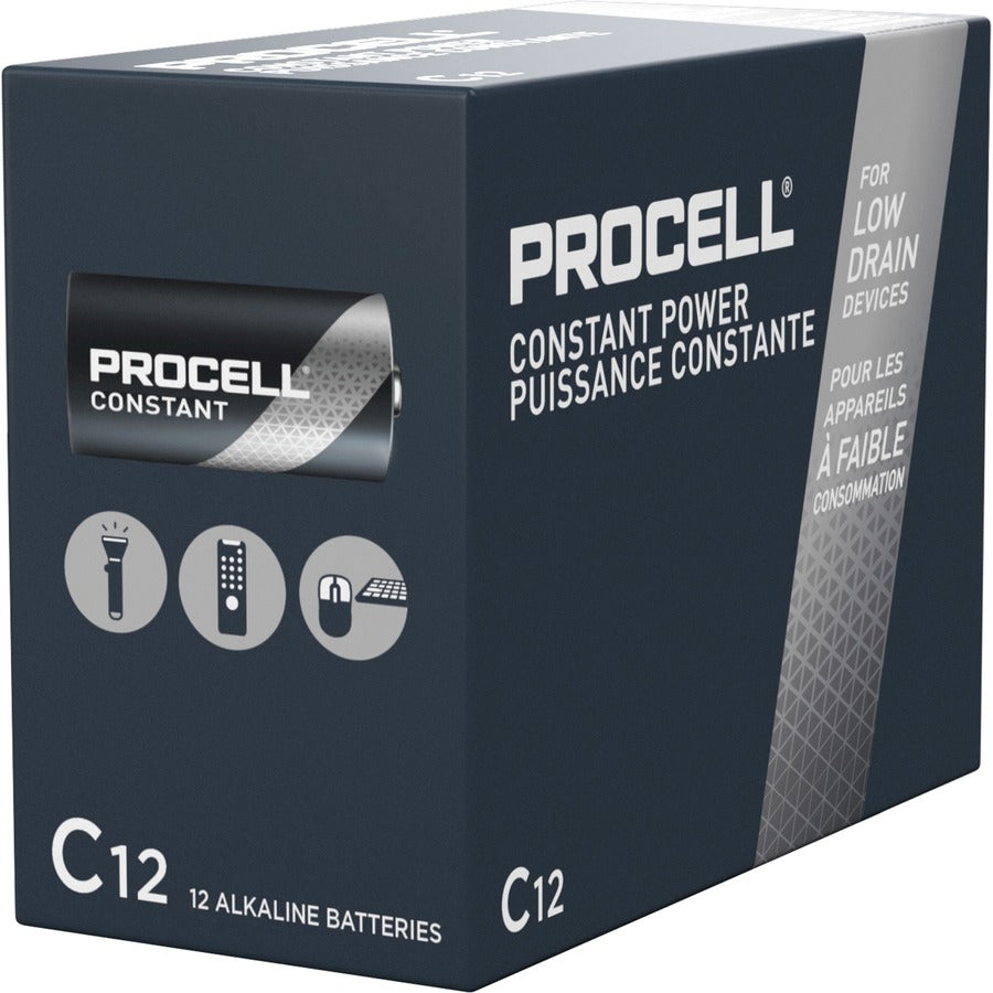 Procell by Duracell Alkaline C Batteries - For Multipurpose - C - 7000 mAh - 1.5 V DC - 12 / Box