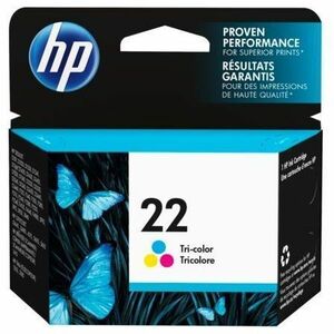 HP 22 (C9352AN) Original Standard Yield Inkjet Ink Cartridge - Cyan, Magenta, Yellow - 1 Each - Large