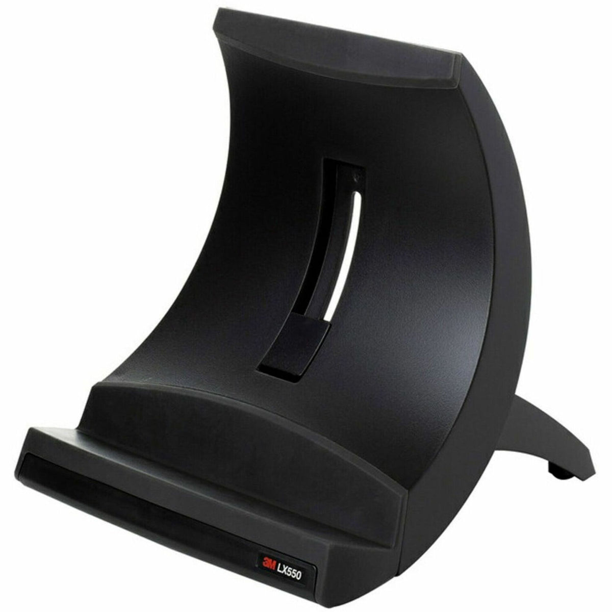 3M Ergonomic Vertical Notebook Computer Riser - 8.75" Height x 7.75" Width x 6.38" Depth - Silver, Black