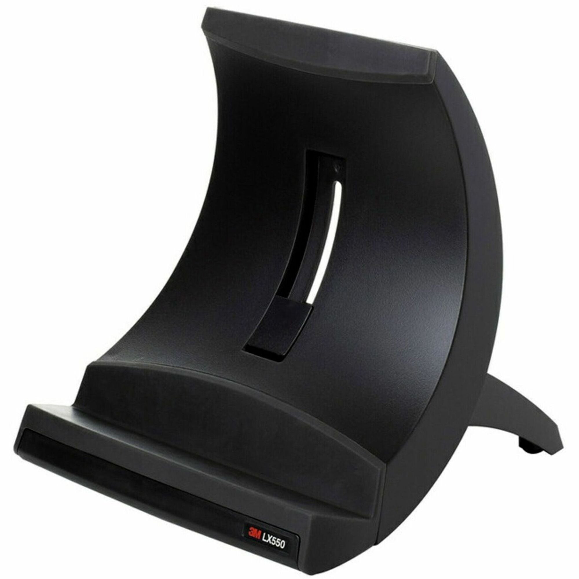 3M Ergonomic Vertical Notebook Computer Riser - 8.75" Height x 7.75" Width x 6.38" Depth - Silver, Black