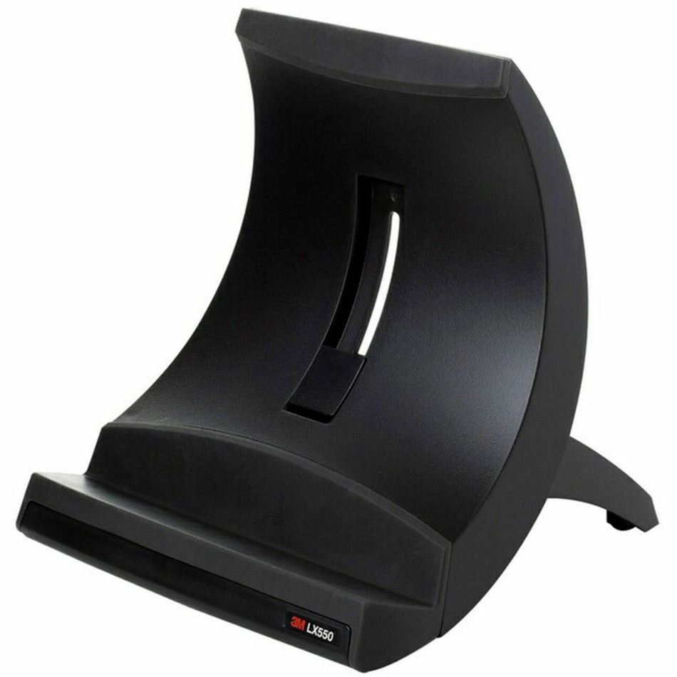 3M Ergonomic Vertical Notebook Computer Riser - 8.75" Height x 7.75" Width x 6.38" Depth - Silver, Black