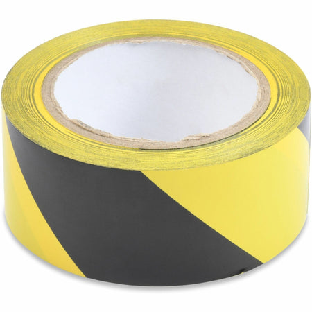 Tatco Hazard/Aisle Marking Tape - 36 yd Length x 2" Width - Yellow, Black - Adhesive Backing - For Marking - 1 Roll