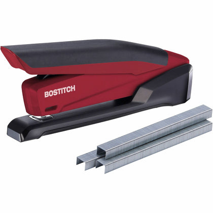 Bostitch InPower Antimicrobial Desktop Stapler - Staples 20 Sheets - Red - Staplers