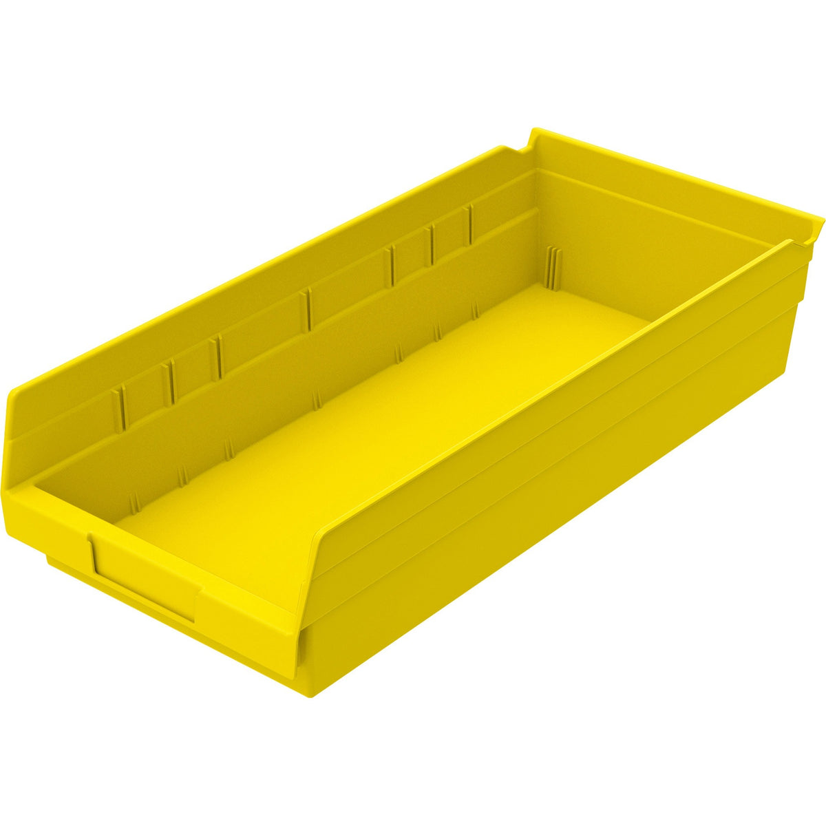 Akro-Mils Economical Storage Shelf Bins - 4" Height x 8.40" Width x 17.90" Depth - Water Proof, Label Holder, Corrugated, Durable, Grease Resistant, Oil Resistant - Yellow - Polymer - 1 Each