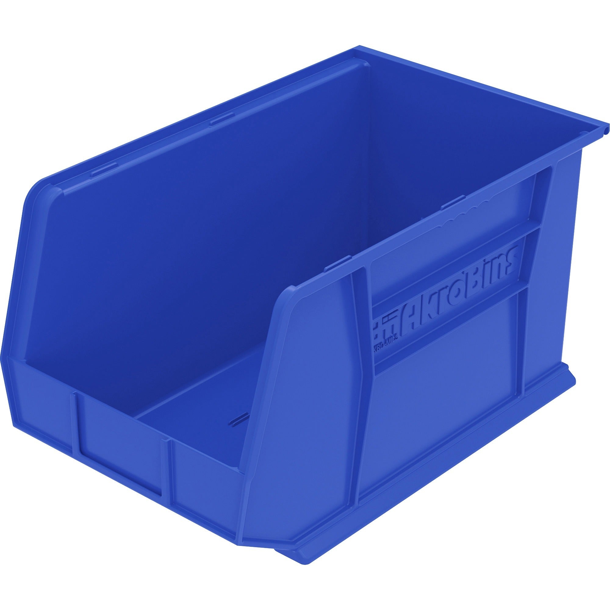Akro-Mils Akrobins Storage Bin - 9" Height x 8.25" Width x 18" Depth - Unbreakable, Water Proof, Stackable, Corrosion Proof - Blue - Polymer - 1 Each