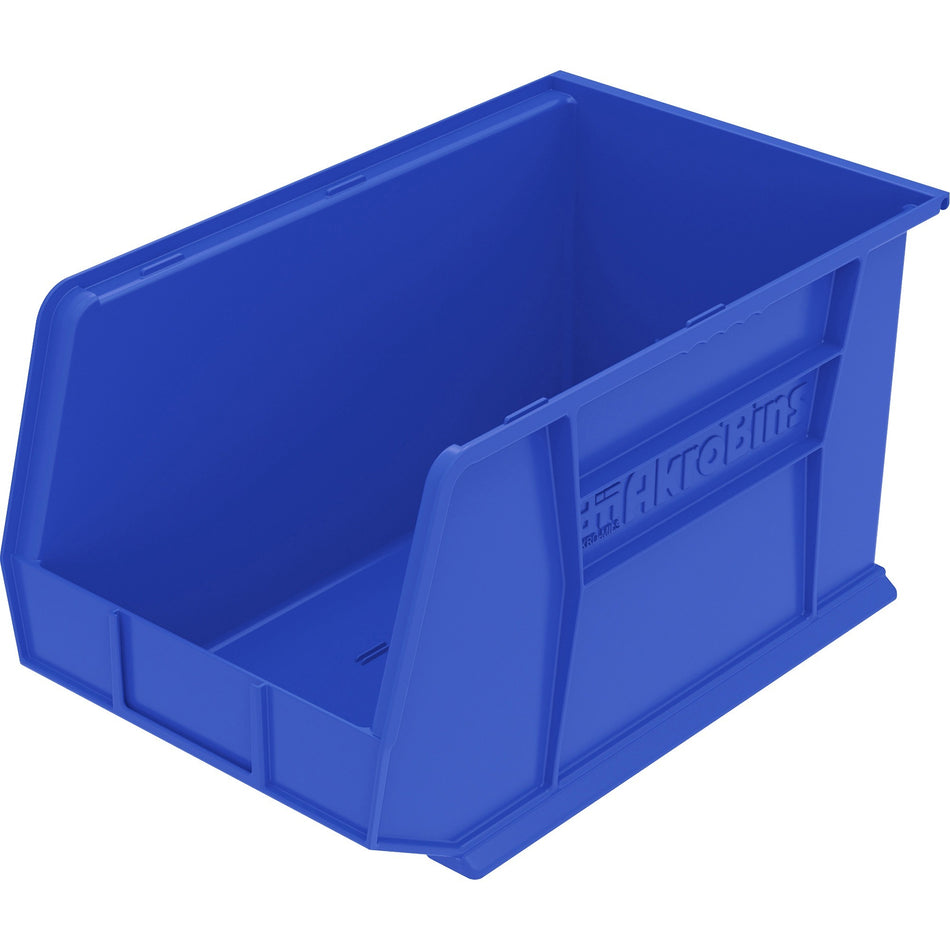 Akro-Mils Akrobins Storage Bin - 9" Height x 8.25" Width x 18" Depth - Unbreakable, Water Proof, Stackable, Corrosion Proof - Blue - Polymer - 1 Each