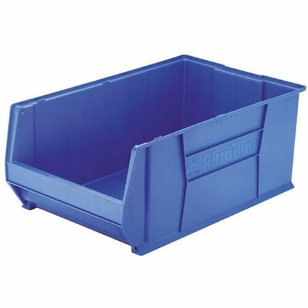 Akro-Mils Super-Size AkroBin Storage Bin - External Dimensions: 18.4" Width x 29.3" Depth x 12" Height - 300 lb - Heavy Duty - Stackable - Polymer - Blue - 1 Each