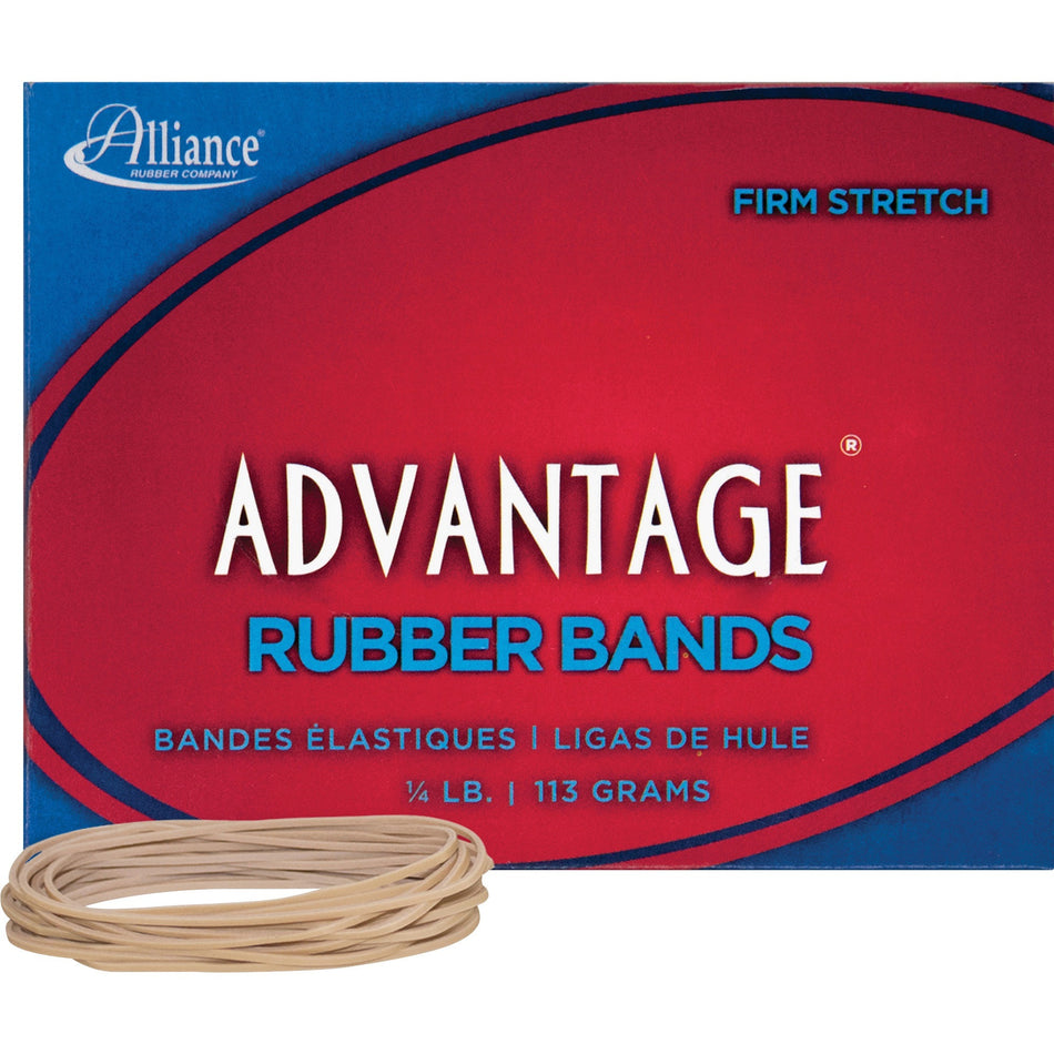Alliance Rubber Advantage Rubber Bands - Size: #19 - 3.5" Length x 0.1" Width - Stretchable, Elastic - Natural Crepe - 312 / Box