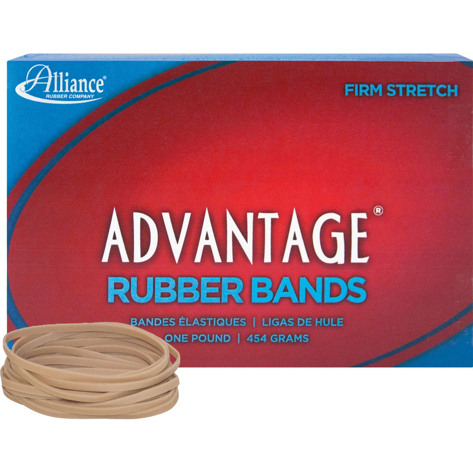 Alliance Rubber Advantage Rubber Bands - Size: #33 - 3.5" Length x 0.1" Width - Natural - 600 / Box