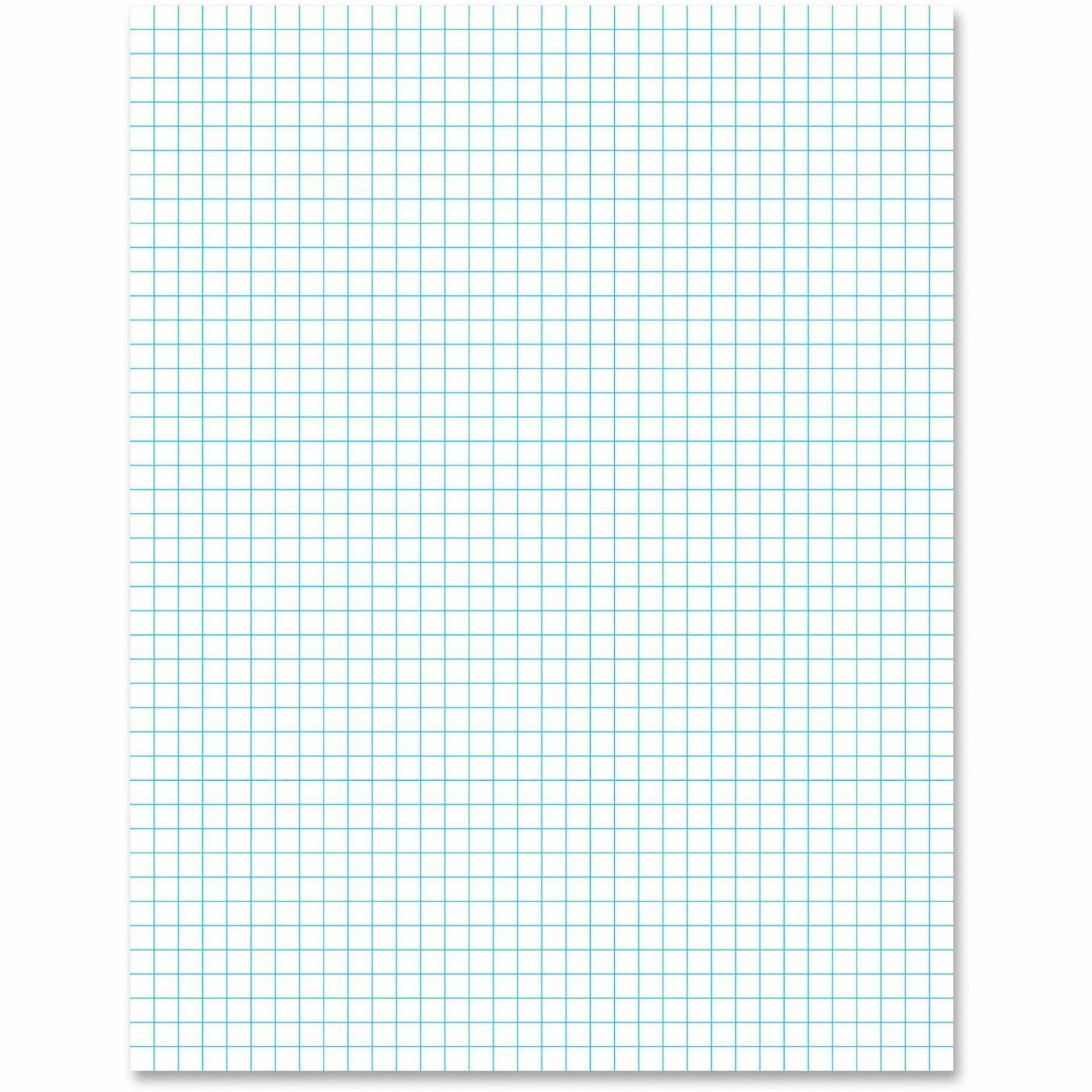 Ampad Graph Pad - 50 Sheets - Front Ruling Surface - 20 lb Basis Weight - Letter - 8 1/2" x 11" Sheet Size - White Paper - 1 Pad