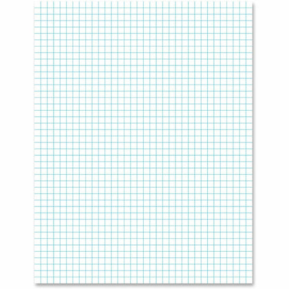 Ampad Graph Pad - 50 Sheets - Front Ruling Surface - 20 lb Basis Weight - Letter - 8 1/2" x 11" Sheet Size - White Paper - 1 Pad