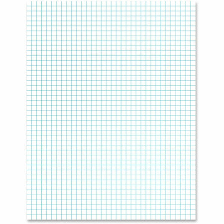Ampad Graph Pad - 50 Sheets - Front Ruling Surface - 20 lb Basis Weight - Letter - 8 1/2" x 11" Sheet Size - White Paper - 1 Pad
