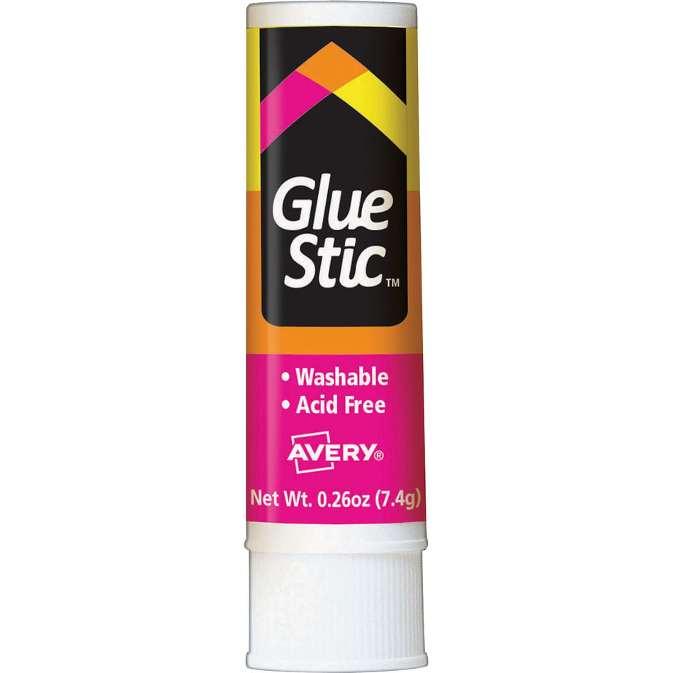 Avery®  Permanent Glue Stic - 0.26 oz - White - 1 Each
