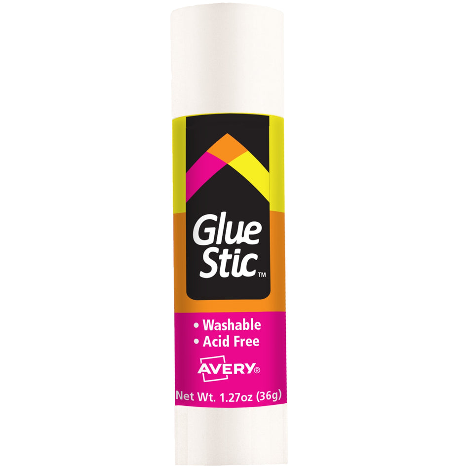 Avery®  Permanent Glue Stic - 1.27 oz - White - 1 Each