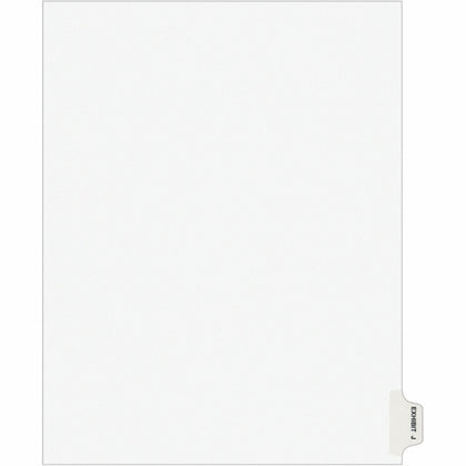 Avery® Legal Exhibit Dividers: J-Tab 8.5’’ x 11’’ White Paper 25-Pack - Index Divider