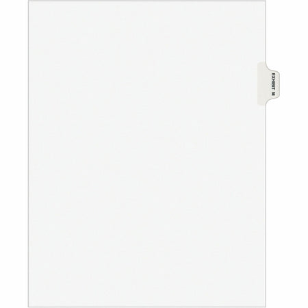 Avery® Individual Legal Exhibit Dividers - Avery Style - 1 Printed Tab(s) - Character - M - 8.5" Divider Width x 11" Divider Length - Letter - White Paper Divider - Paper Tab(s) - 20% Recycled - Reinforced Tab, Rip Proof, Unpunched - 25 / Pack