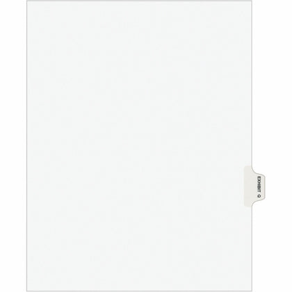 Avery® Legal Exhibit Dividers: Avery Style Q Character 8.5’’ x 11’’ White Paper 25/Pack - Index Divider