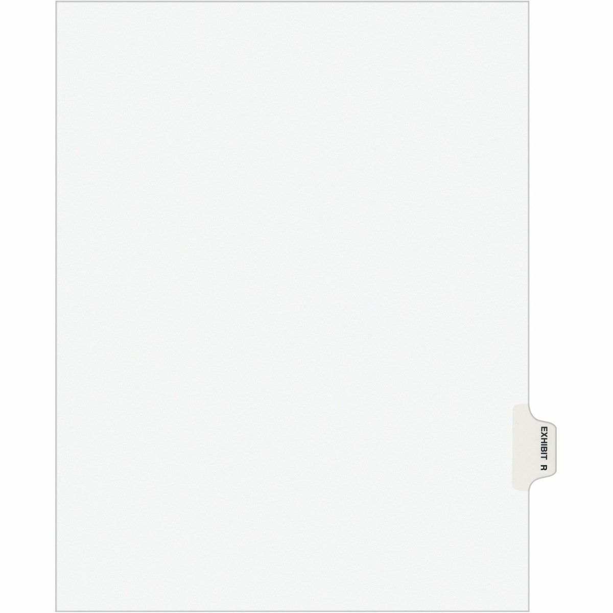 Avery® Individual Legal Exhibit Dividers - Avery Style - 1 Printed Tab(s) - Character - R - 8.5" Divider Width x 11" Divider Length - Letter - White Paper Divider - Paper Tab(s) - 20% Recycled - Reinforced Tab, Rip Proof, Unpunched - 25 / Pack