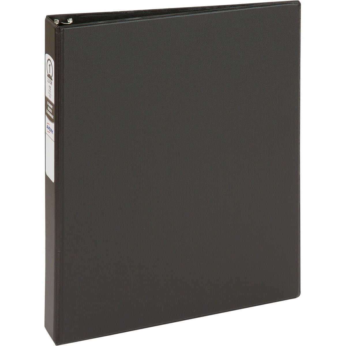 Avery®Economy Binder - 1" Binder Capacity - Letter - 8 1/2" x 11" Sheet Size - 175 Sheet Capacity - 3 Ring(s) - Fastener(s): Round Ring - Pocket(s): 2, Internal - Vinyl - Black - Recycled - Non Locking Mechanism - 1 Each