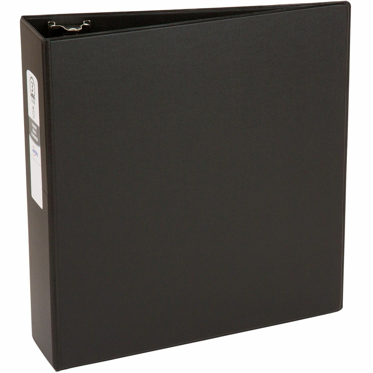 Avery®Economy Binder - 3" Binder Capacity - Letter - 8 1/2" x 11" Sheet Size - 460 Sheet Capacity - 3 Ring(s) - Fastener(s): Round Ring - Pocket(s): 2, Internal - Vinyl - Black - Recycled - Non Locking Mechanism - 1 Each