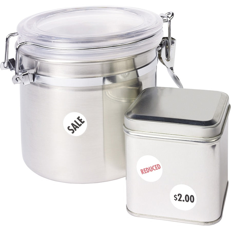 Avery®  Removable ID Labels - 3/4" Diameter - Removable Adhesive - Circle - Laser, Inkjet - White - Self-adhesive - 1008 / Pack