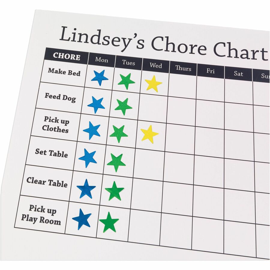 Avery®  Assorted Foil Star Labels - Learning Theme/Subject - Star Shape - Permanent Adhesive - 0.50" Height - Red, Blue, Silver, Green, Gold - Paper - 440 / Pack